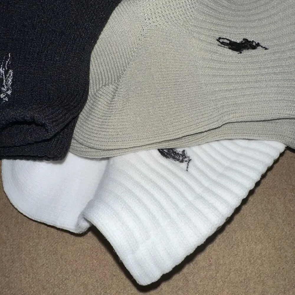 Polo Ralph Lauren Technical Sport Ultralight Quarter Socks 10-13 3 Pack Assorted
